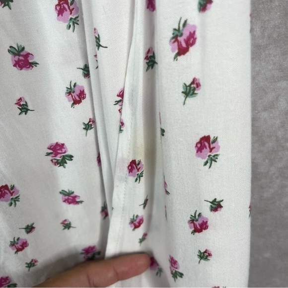 LPA Darlin Smocked Romantic Floral White Maxi Dress Women's Size XS - Picture 8 of 8